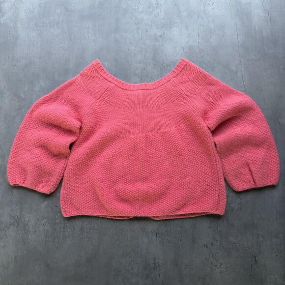 Free People Pink Knit Cardigan Angora Wool Button Front Sweater Women’s XS/S - Picture 2 of 11